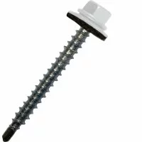 Кровельный оцинкованный саморез STARFIX 5,5x25 мм, RAL 9003, 50 шт.