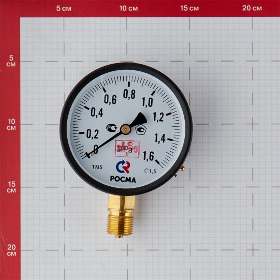 Манометр Росма радиальный 1/2 НР(ш) 16 бар d100 мм (6833)