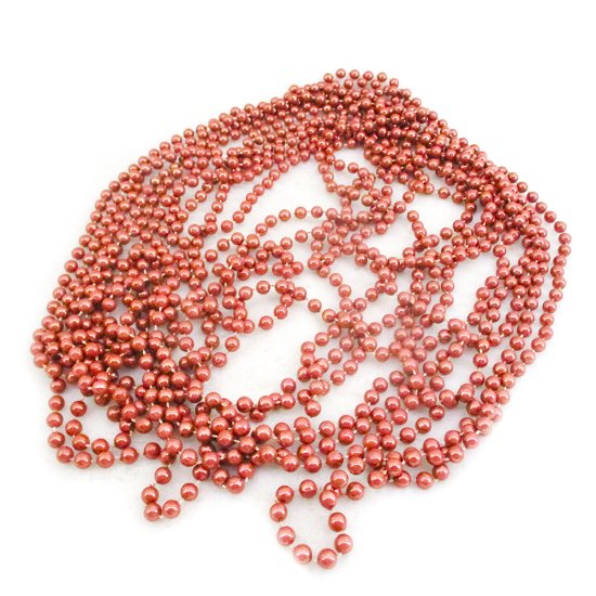 Бусы пластиковые D8мм 10м темно-розовый