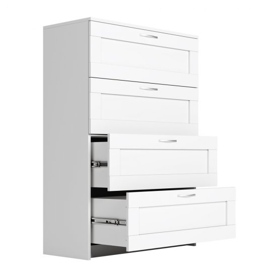 Комод Шведский Стандарт Сириус 412х782х1234 мм 4 ящика белый