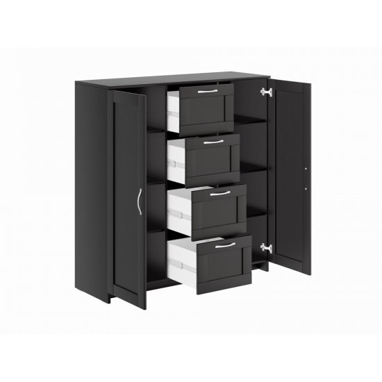 Тумба Шведский Стандарт Сириус 412х1171х1234 мм 2 двери 4 ящика дуб венге