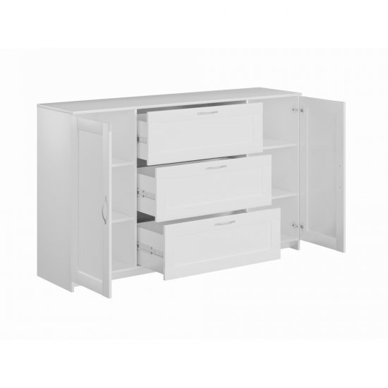 Тумба Шведский Стандарт Сириус 412х1560х946 мм 2 двери 3 ящика белый