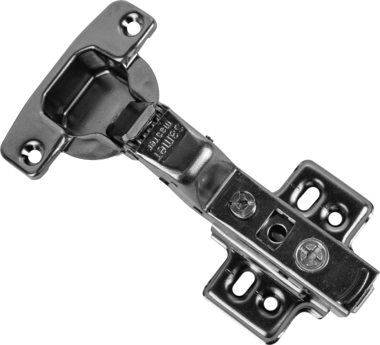 Петля мебельная вкладная с доводчиком Samet Master Black 95° с изгибом 18 мм