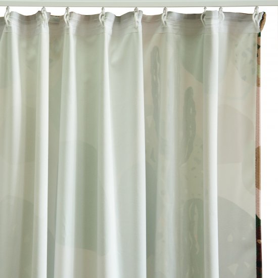 Штора на ленте Кактус 140x260 см цвет зеленый