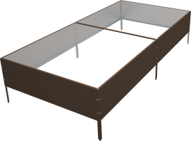 Высокая грядка 100x200 см цвет коричневый