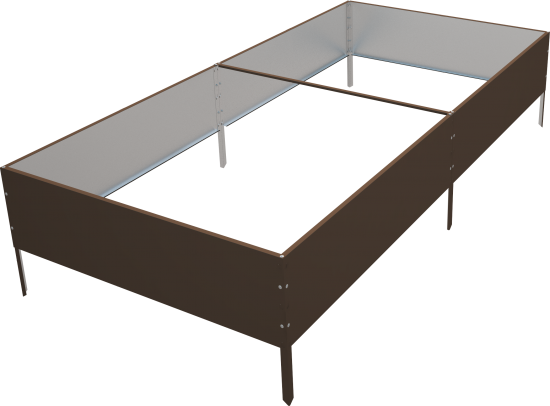 Высокая грядка 100x200 см цвет коричневый