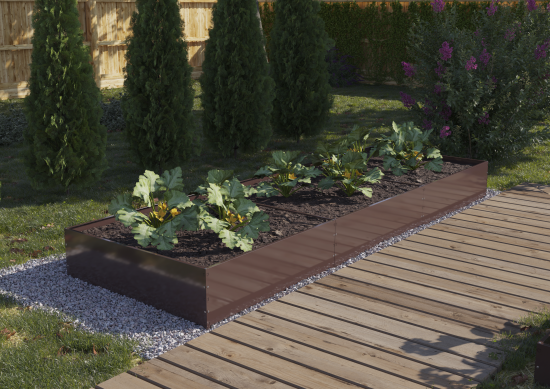 Высокая грядка 100x200 см цвет коричневый