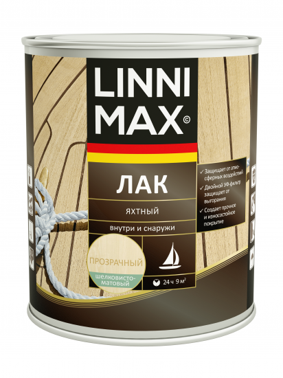 Лак яхтный Linnimax матовая прозрачный 0.75 л