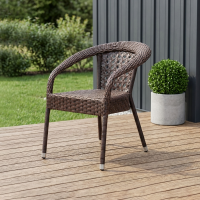 Кресло Deco 70x80x65 см искусственный ротанг цвет темно-коричневый