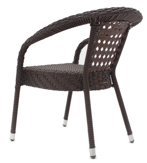 Кресло Deco 70x80x65 см искусственный ротанг цвет темно-коричневый