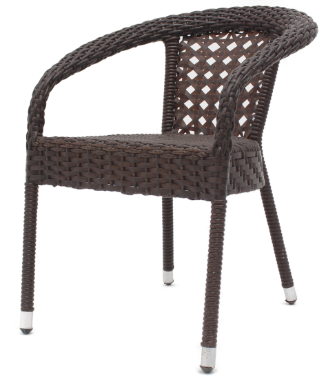 Кресло Deco 70x80x65 см искусственный ротанг цвет темно-коричневый