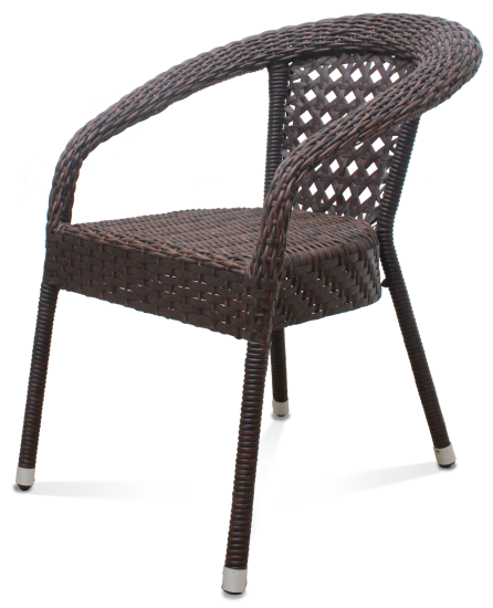 Кресло Deco 70x80x65 см искусственный ротанг цвет темно-коричневый