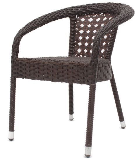 Кресло Deco 70x80x65 см искусственный ротанг цвет темно-коричневый