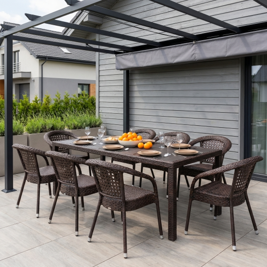 Кресло Deco 70x80x65 см искусственный ротанг цвет темно-коричневый