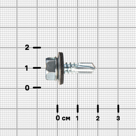 Саморезы кровельные по металлу с пресс-шайбой 6.3x19 100 шт.