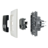Розетка двойная RJ11+RJ45 категория 5e UTP - Legrand Etika - антрацит