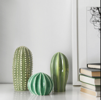 Изделие декоративное Кактус 9x19 см керамика цвет зеленый
