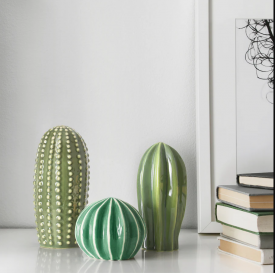 Изделие декоративное Кактус 9x19 см керамика цвет зеленый