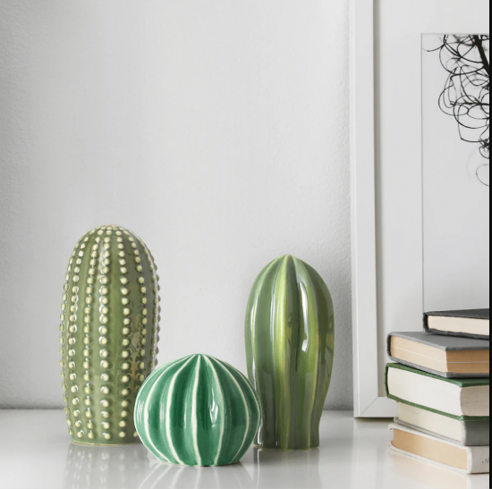 Изделие декоративное Кактус 9x19 см керамика цвет зеленый