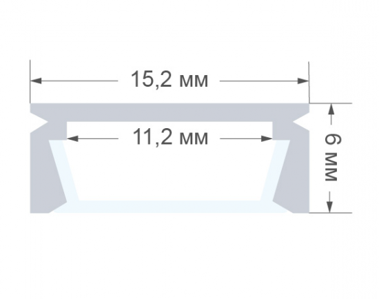 Профиль Inspire для светодиодной ленты 2 м прямой