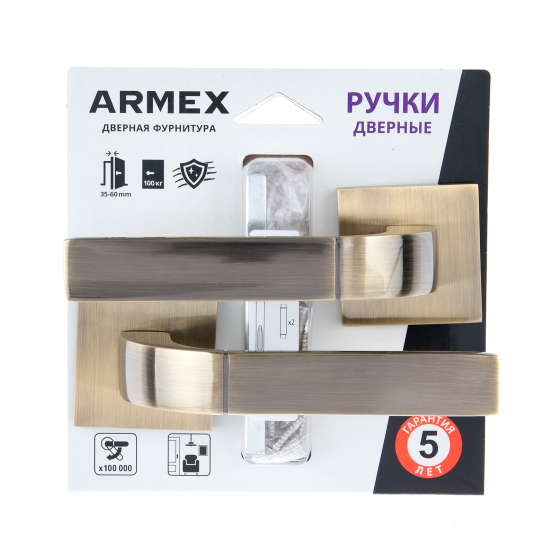 Дверные ручки Armex H-30104-А-АВ без запирания цвет бронза