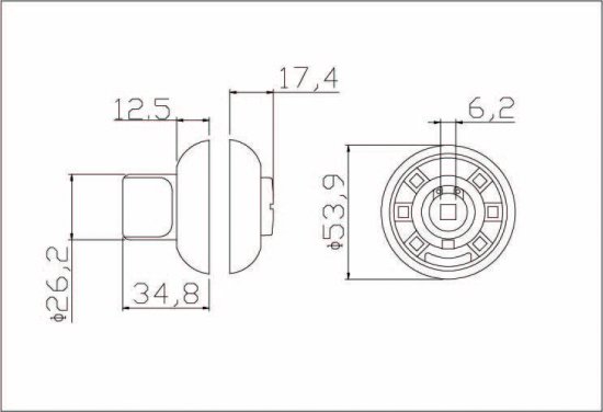 Накладка фиксатор Edson EDS-WC-R1 цвет белый