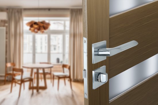 Дверные ручки Edson WC 8Q2 с запиранием цвет хром