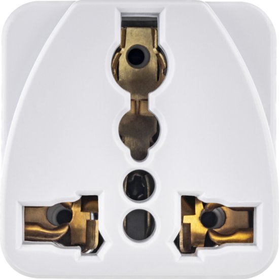 Разветвитель 1 розетка азия Düwi 16 А 230 В 3,68 кВт белый (27405 6)