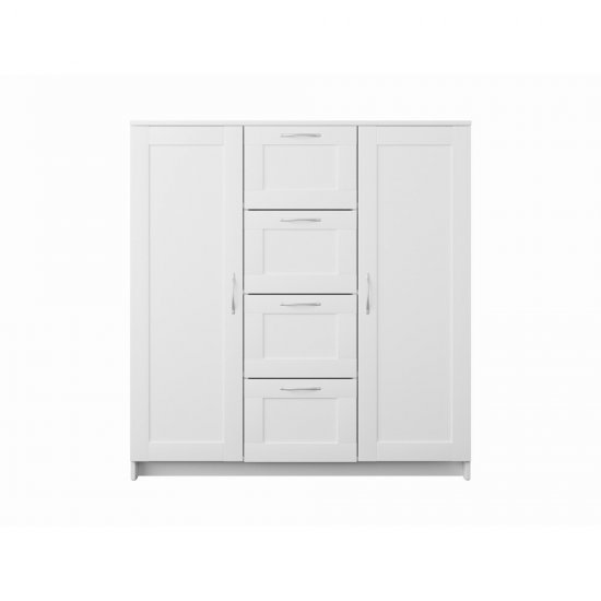 Тумба Шведский Стандарт Сириус 412х1171х1234 мм 2 двери 4 ящика белый