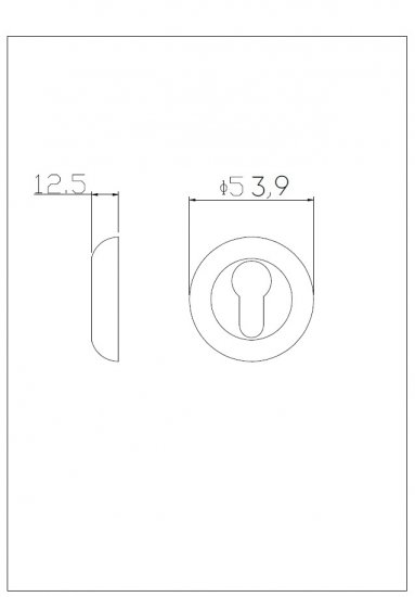 Накладка на цилиндр Edson EDS-SC-R1 ø54 мм цвет никель