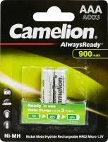 Аккумулятор Camelion Always Ready NH-AAA900ARBP2 Ni-Mh HR03 AAA 900 мАч 1.2В 2 шт.