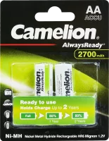 Аккумулятор Camelion Always Ready NH-AA2700BP2 Ni-Mh HR6 AA 2700 мАч 1.2В 2 шт.