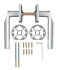 Дверные ручки Edson EDS-164H-Q2, цвет хром