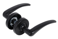 Комплект дверных ручек на розетке Edson E 015-S цвет черный