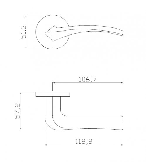 Дверные ручки Edson EDS-111H-R2 цвет никель