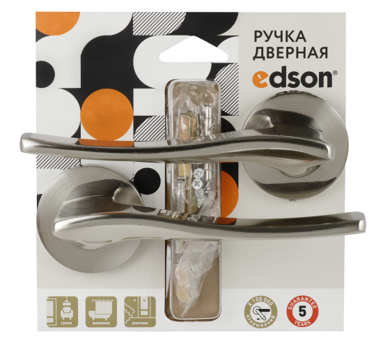 Дверные ручки Edson EDS-108H-R2 цвет никель