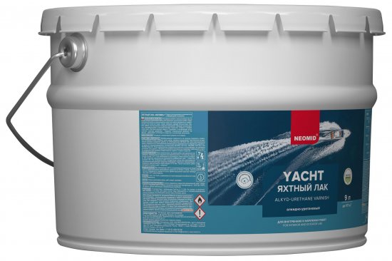 Лак яхтный Neomid алкидно-уретановый глянцевый 9 л