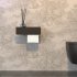 Держатель для туалетной бумаги Flow Skyline с полкой металл черный (Fl-sky-du26пр-ч)