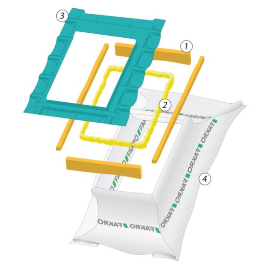 Оклад гидро-пароизоляционный Fakro XDK RU 660х1180 мм