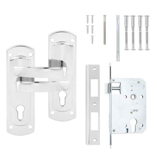 Замок врезной Avers 1425-CR, цвет хром