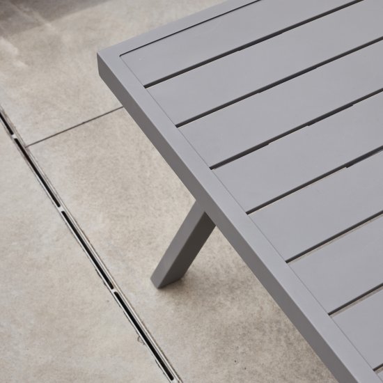 Набор садовой мебели Naxos алюминий/полиэстер серый: диван, стол и 2 лавочки