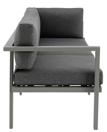 Набор садовой мебели Naxos алюминий/полиэстер серый: диван, стол и 2 лавочки