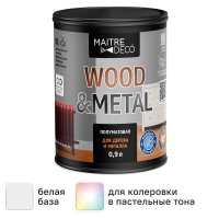Краска универсальная Maitre Deco Wood&Metal цвет белый 0.9 л