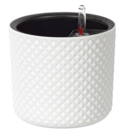Кашпо для цветов Фасет ø18 h16.5 см v3.5 л с автополивом полипропилен белый
