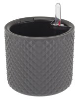 Кашпо для цветов Фасет ø15 h13.8 см v2 л с автополивом полипропилен графитовый