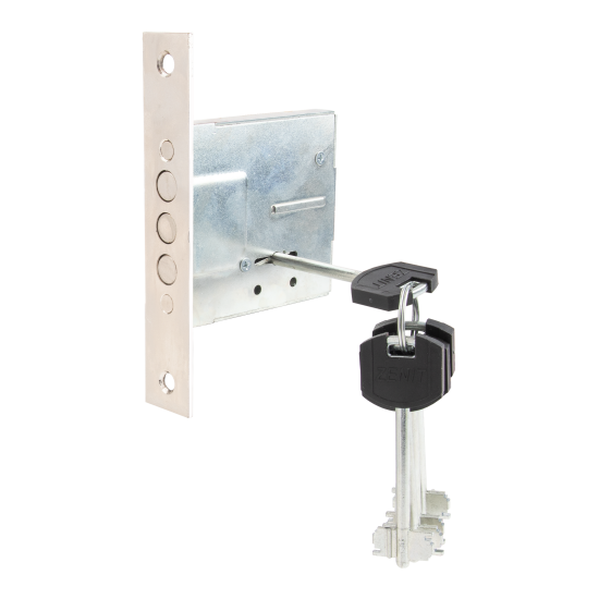 Замок врезной сувальдный ЗВ8-6.4, цвет никель