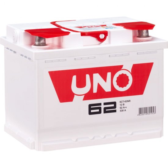 Аккумулятор UNO 6ст 62 NR 530 А CCA