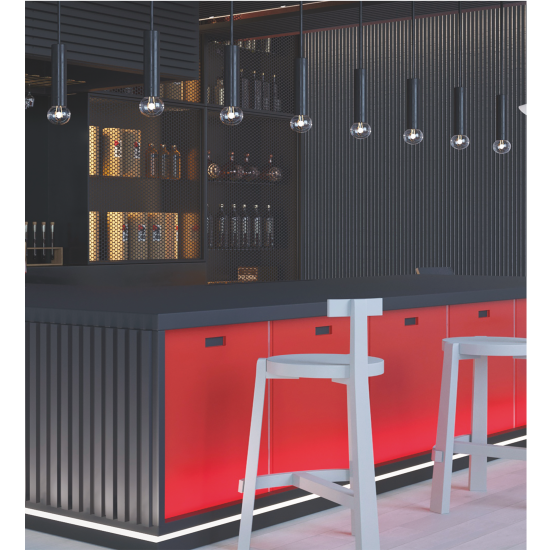 Рейка МДФ 2700x20x32 мм цвет черный