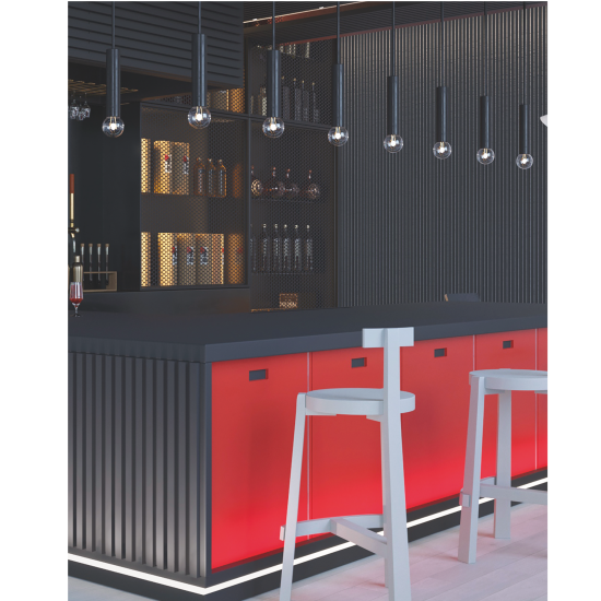 Рейка МДФ 2700x40x32 мм цвет черный