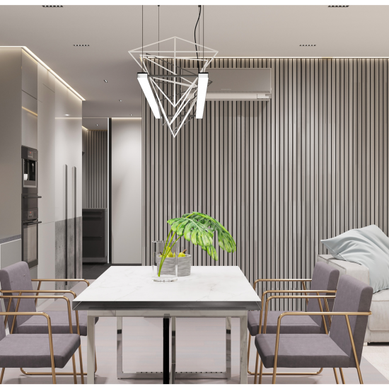 Рейка МДФ 2700x16x40 мм цвет дуб европейский серый